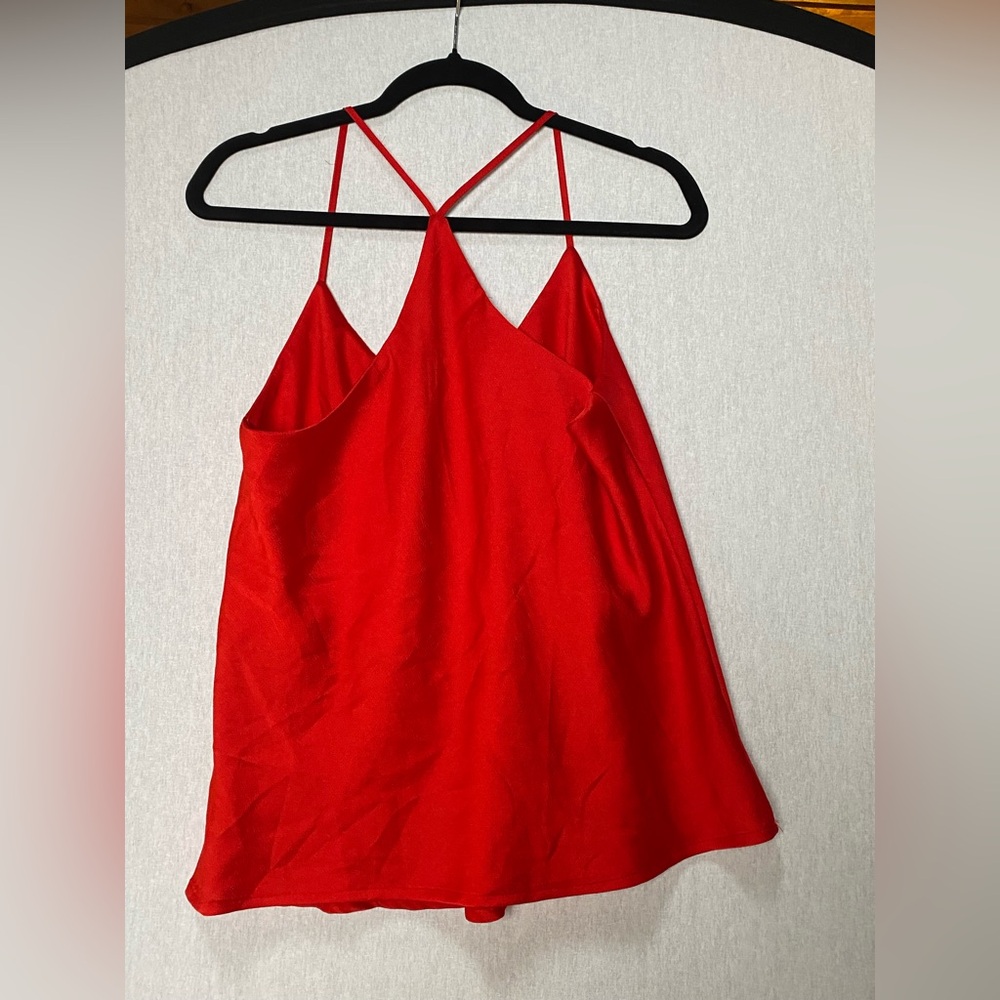 Vicolo Red Cami Top Made in Italy Silky Spaghetti Strap Tank - Picture 13 of 16